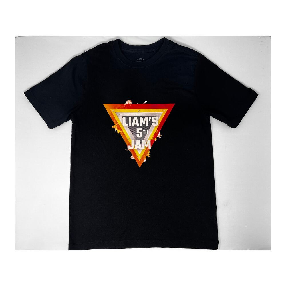 Liam's 5th Jam Monster Jam Theme Boy's Tshirt Pre-Owned in Good Condition